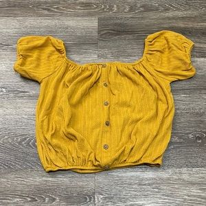 Forever 21 yellow top, size small, lightly worn.